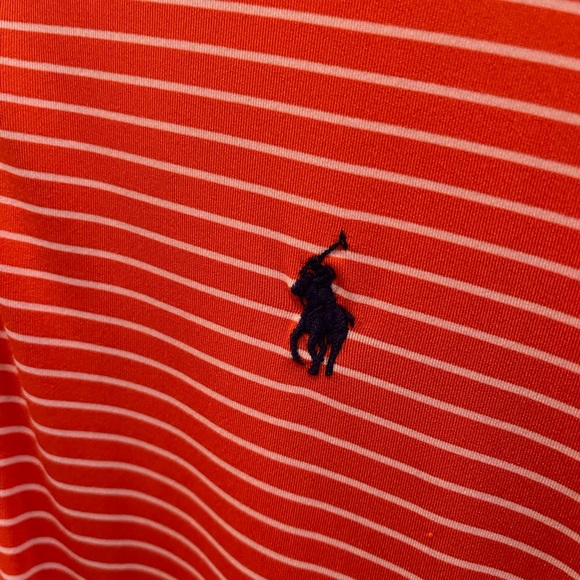 Dri-fit Style Orange Striped Polo - Picture 2 of 3